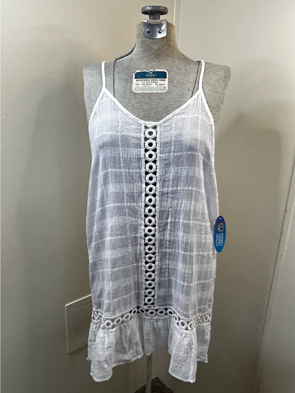 New White Coverup w/Decorative Circles
